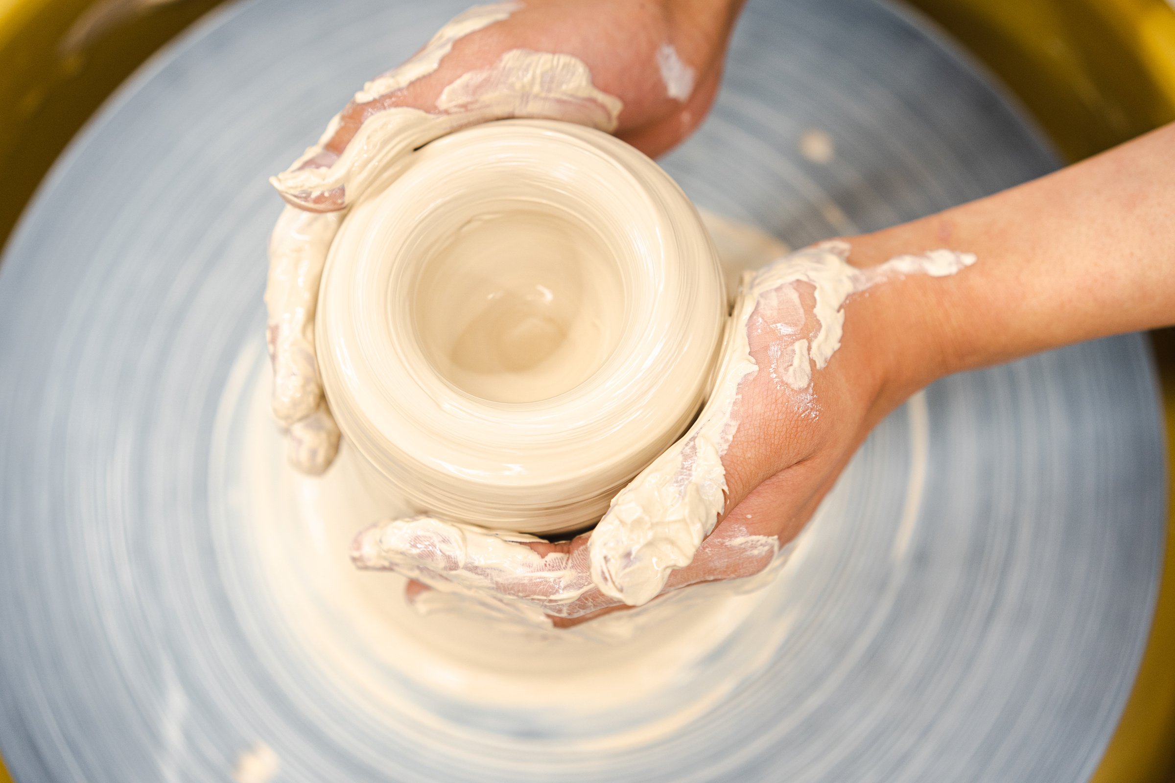 Man  Working in  Pottery Studio